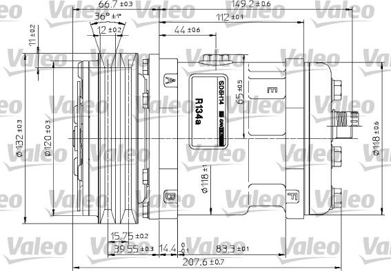 Valeo 815891 - Компресор, кондиціонер autocars.com.ua