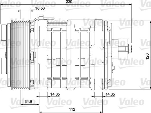 Valeo 815906 - Компресор, кондиціонер autocars.com.ua