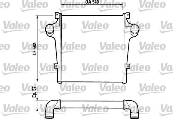 Valeo 816733 - Интеркулер, теплообменник турбины avtokuzovplus.com.ua