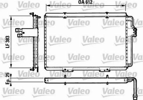 Valeo 816821 - Конденсатор, кондиціонер autocars.com.ua