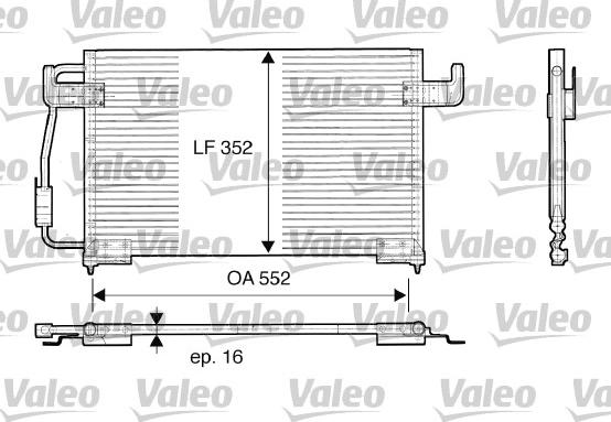 Valeo 816850 - Конденсатор, кондиціонер autocars.com.ua