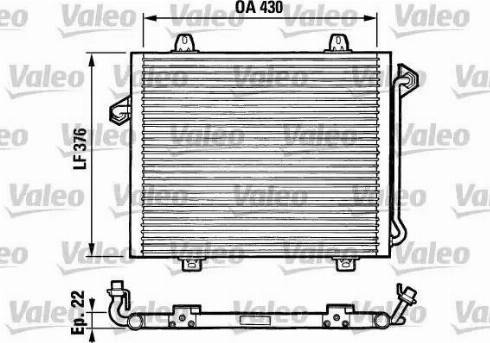 Valeo 816861 - Конденсатор, кондиціонер autocars.com.ua