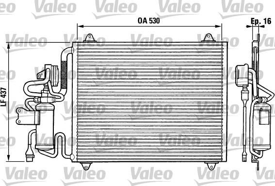 Valeo 816865 - Конденсатор, кондиціонер autocars.com.ua