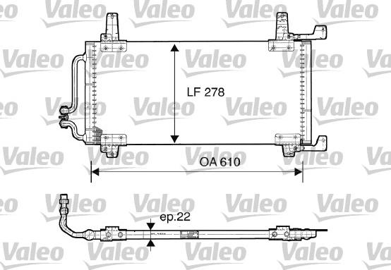 Valeo 816866 - Конденсатор, кондиціонер autocars.com.ua