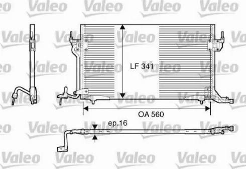 Valeo 816888 - Конденсатор, кондиціонер autocars.com.ua