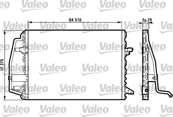 Valeo 816898 - Конденсатор кондиционера avtokuzovplus.com.ua