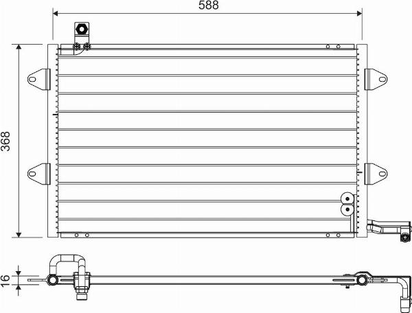 VALEO 816910 - Конденсатор, кондиціонер autocars.com.ua