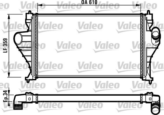 Valeo 816918 - Интеркулер, теплообменник турбины avtokuzovplus.com.ua