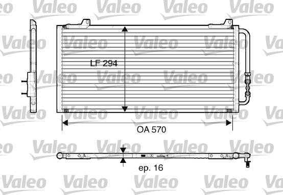 Valeo 816921 - Конденсатор, кондиціонер autocars.com.ua