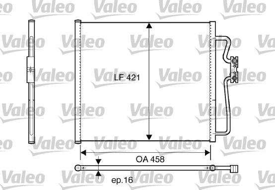 Valeo 816922 - Конденсатор, кондиціонер autocars.com.ua