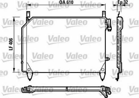 Valeo 816928 - Конденсатор, кондиціонер autocars.com.ua