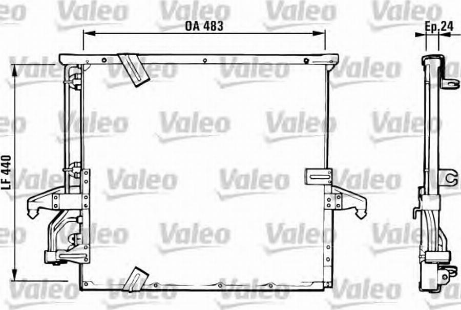 Valeo 816937 - Конденсатор, кондиціонер autocars.com.ua