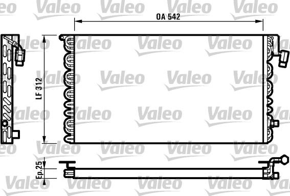 Valeo 816964 - Конденсатор, кондиціонер autocars.com.ua