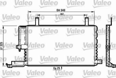 Valeo 816970 - Конденсатор, кондиціонер autocars.com.ua