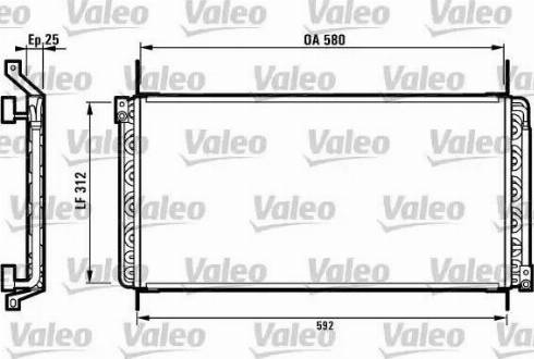 Valeo 816971 - Конденсатор, кондиціонер autocars.com.ua