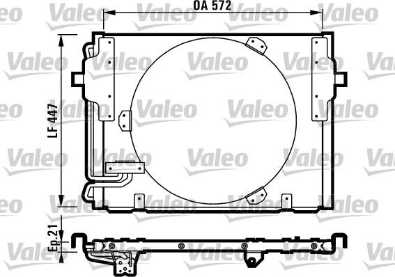 Valeo 816981 - Конденсатор, кондиціонер autocars.com.ua