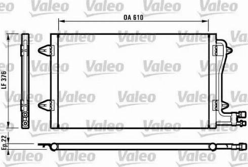 Valeo 816996 - Конденсатор, кондиціонер autocars.com.ua