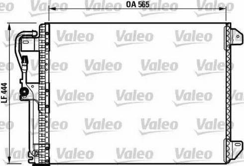 Valeo 817022 - Конденсатор, кондиціонер autocars.com.ua