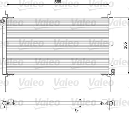 Valeo 817025 - Конденсатор, кондиціонер autocars.com.ua