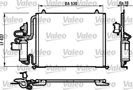 Valeo 817061 - Конденсатор кондиционера avtokuzovplus.com.ua