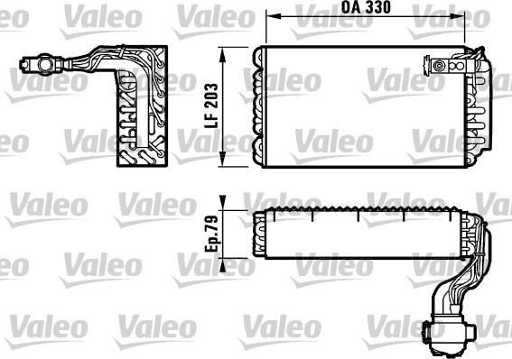 Valeo 817090 - Випарник, кондиціонер autocars.com.ua