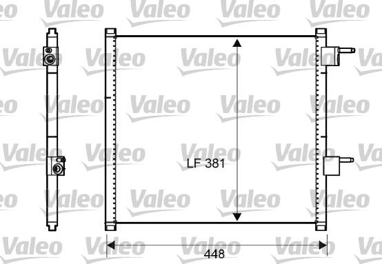 Valeo 817225 - Конденсатор, кондиціонер autocars.com.ua