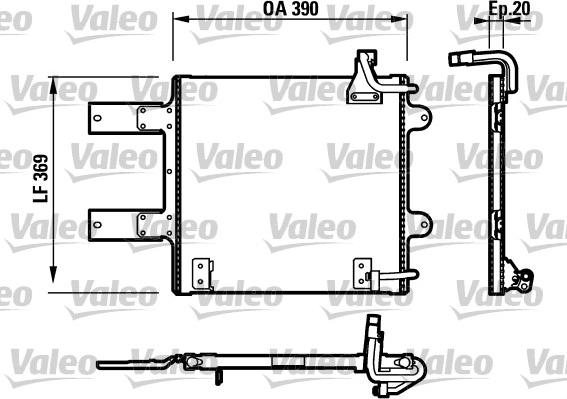 Valeo 817246 - Конденсатор, кондиціонер autocars.com.ua