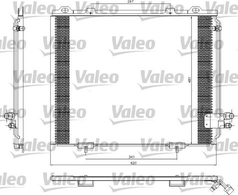 Valeo 817252 - Конденсатор, кондиціонер autocars.com.ua