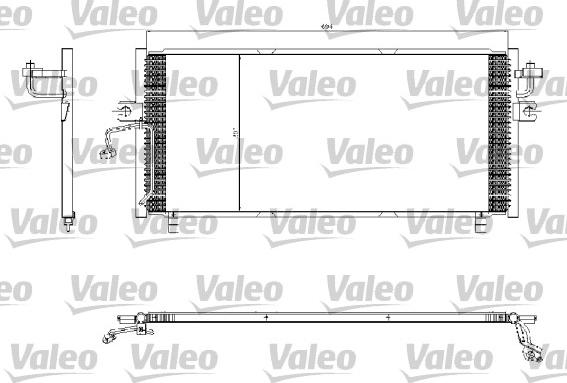 Valeo 817253 - Конденсатор, кондиціонер autocars.com.ua
