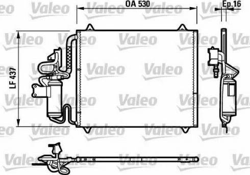 Valeo 817270 - Конденсатор, кондиціонер autocars.com.ua