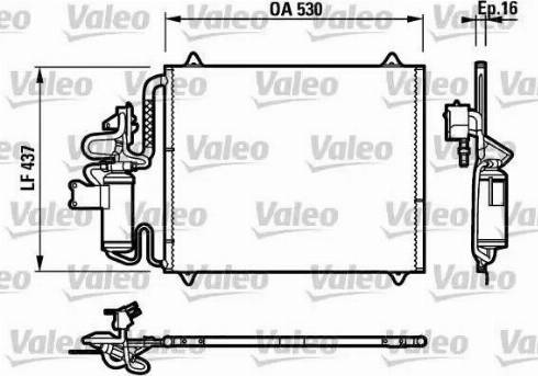 Valeo 817274 - Конденсатор, кондиціонер autocars.com.ua