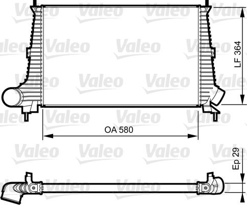 Valeo 817276 - Интеркулер, теплообменник турбины avtokuzovplus.com.ua