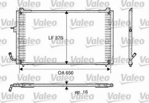 Valeo 817375 - Конденсатор, кондиціонер autocars.com.ua