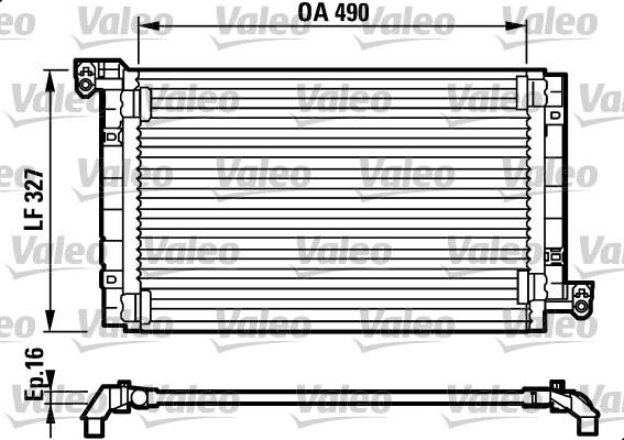 Valeo 817384 - Конденсатор, кондиціонер autocars.com.ua