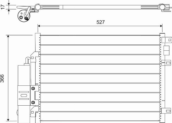 VALEO 817428 - Конденсатор, кондиціонер autocars.com.ua