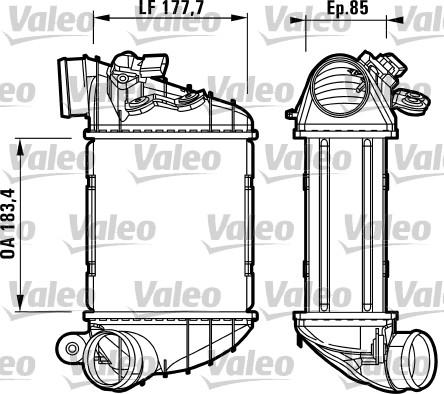 Valeo 817438 - Интеркулер, теплообменник турбины avtokuzovplus.com.ua