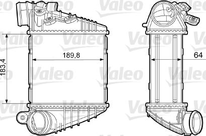 Valeo 817457 - Интеркулер, теплообменник турбины avtokuzovplus.com.ua