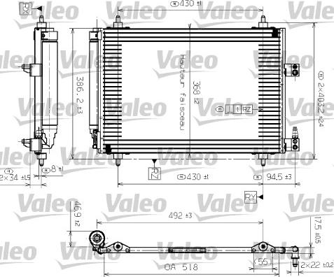 Valeo 817464 - Конденсатор кондиционера avtokuzovplus.com.ua