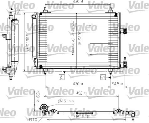 Valeo 817465 - Конденсатор кондиционера avtokuzovplus.com.ua