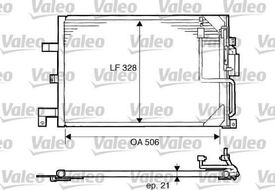 Valeo 817507 - Конденсатор, кондиціонер autocars.com.ua