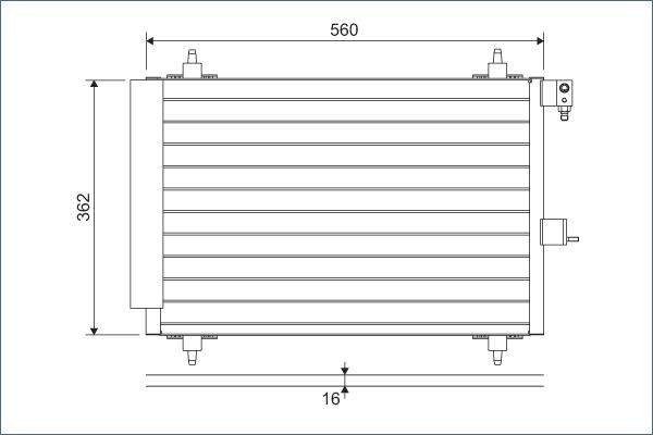 Valeo 817508 - Конденсатор, кондиціонер autocars.com.ua