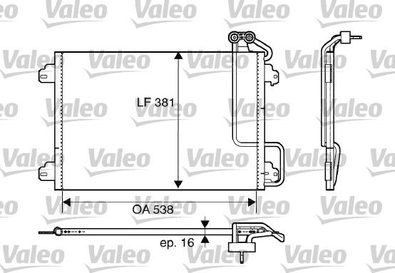 Valeo 817509 - Конденсатор, кондиціонер autocars.com.ua