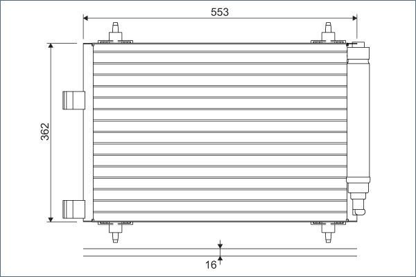 Valeo 817526 - Конденсатор кондиционера avtokuzovplus.com.ua