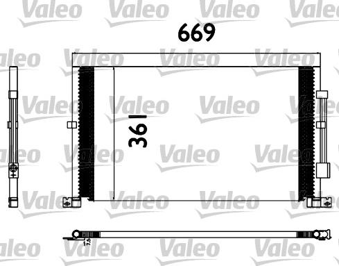 Valeo 817567 - Конденсатор, кондиціонер autocars.com.ua