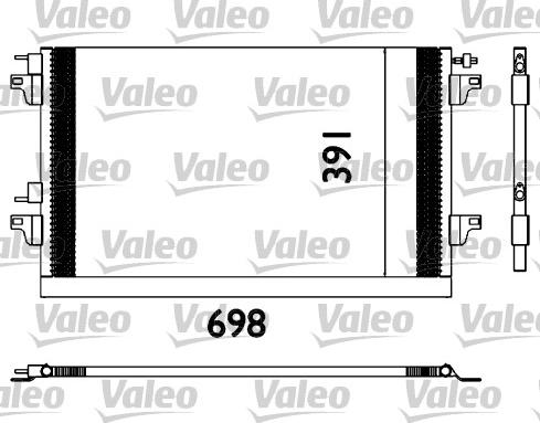 Valeo 817568 - Конденсатор, кондиціонер autocars.com.ua