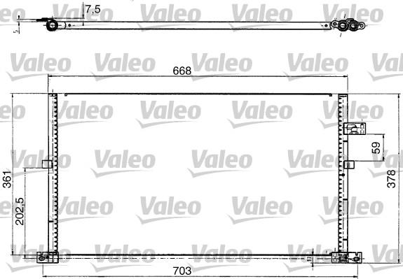 Valeo 817657 - Конденсатор, кондиціонер autocars.com.ua