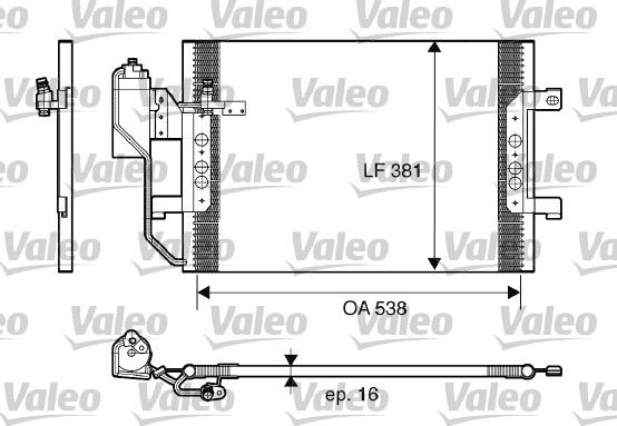 Valeo 817659 - Конденсатор, кондиціонер autocars.com.ua