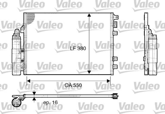 Valeo 817661 - Конденсатор, кондиціонер autocars.com.ua