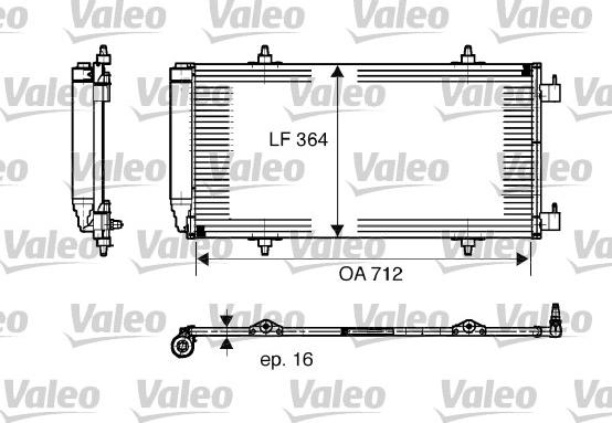 Valeo 817668 - Конденсатор, кондиціонер autocars.com.ua