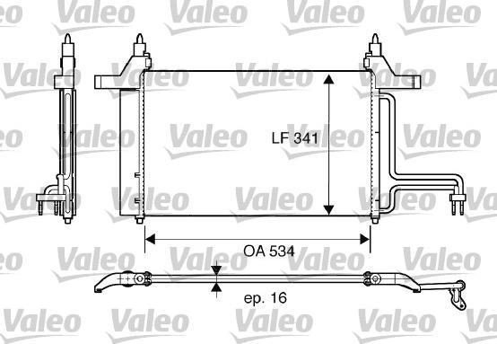 Valeo 817669 - Конденсатор, кондиціонер autocars.com.ua